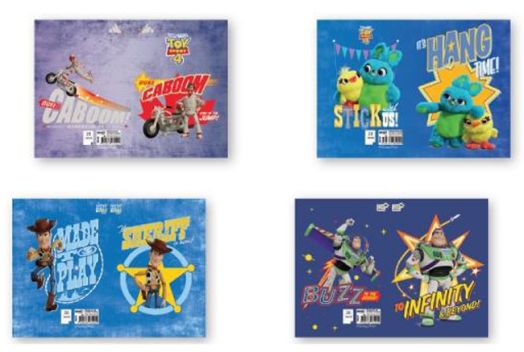 Тетрадка Toy Story 4 A5, 20 листа с тесни и широки редове