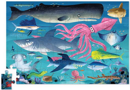 Пъзел Crocodile Creek - Рифови акули, 50 части