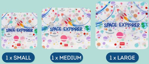 Комплект пликчета за сандвичи Legami - Space