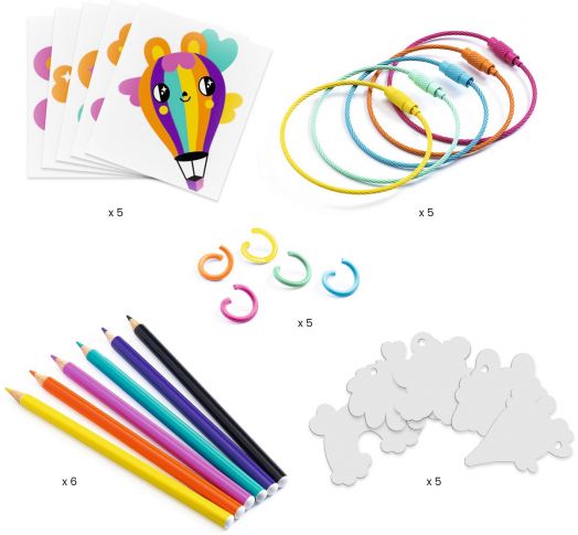 Творчески комплект Djeco - Направи си сам ключодържатели