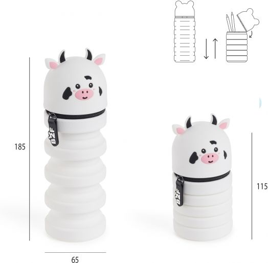 Разтегателен силиконов несесер Miquelrius Back2Fun - Крава