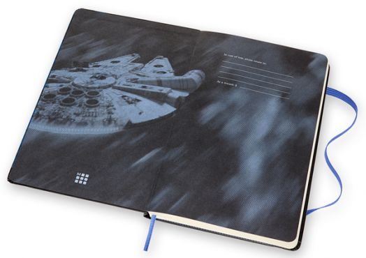 Класически тефтер Moleskine Limited Editions Star Wars Millennium Falcon с твърди корици и линирани страници
