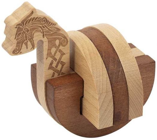 Дървен 3D пъзел Professor Puzzle, Викингска лодка