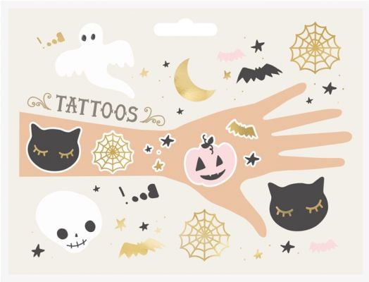 Временни татуировки PartyDeco - Boo, 12 бр.