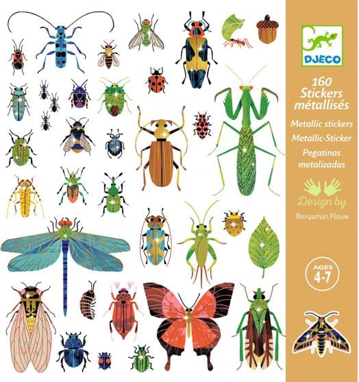 Стикери Djeco - Насекоми, 160 бр.