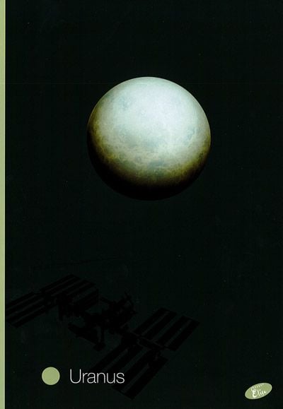 Тетрадка Elisa Planets А4, 60 листа - широки редове