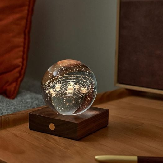 Нощна лампа Gingko Amber Crystal Light Solar System