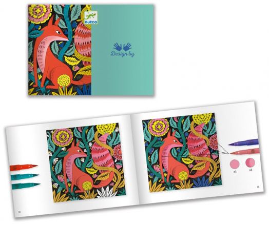 Комплект за рисуване Djeco - 3D картини Fantasy Forest