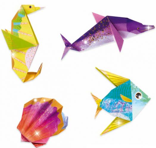 Творчески комплект Djeco Оригами: Морски създания