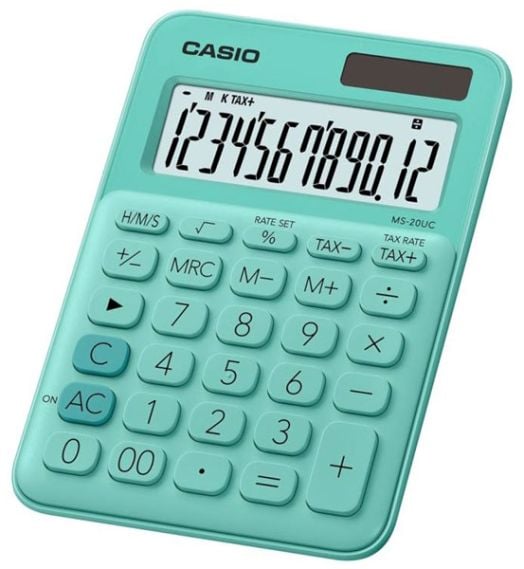 Калкулатор Casio MS-20UC, Mint green