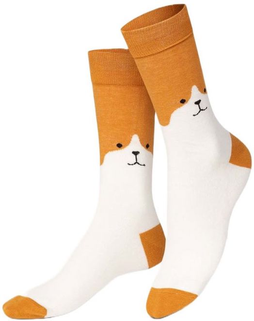 Чорапи Eat My Socks - Cute Puppy, кафяв цвят