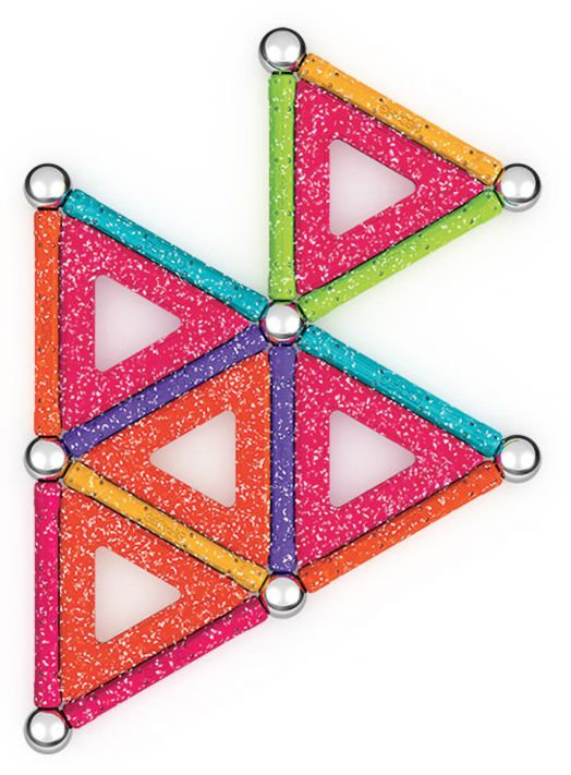 Магнитен конструктор Geomag Classic Panels Glitter, 35 части
