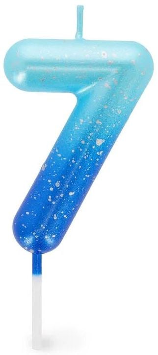 Свещ за рожден ден Legami - Цифра 7, синя