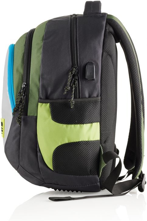 Ергономична раница Miquelrius Rider Green с две отделения и USB порт, 30 л.