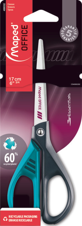 Ножица Maped Essentials Deco, тюркоазена, 17 см.