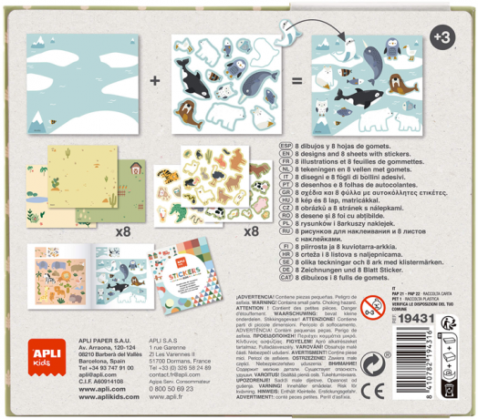 Детска игра със стикери Apli Kids - Жилищата на животните