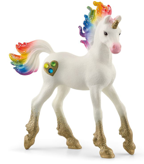Фигурка Schleich: Еднорог цветно сърце, конче