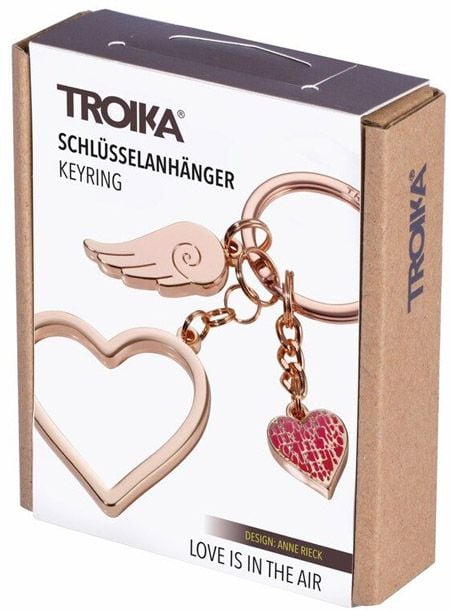 Ключодържател Troika Love Is In The Air, златист