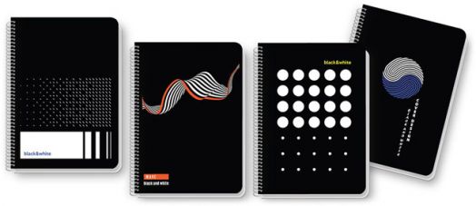 Тетрадка Black & White А4, 80 листа - широки редове