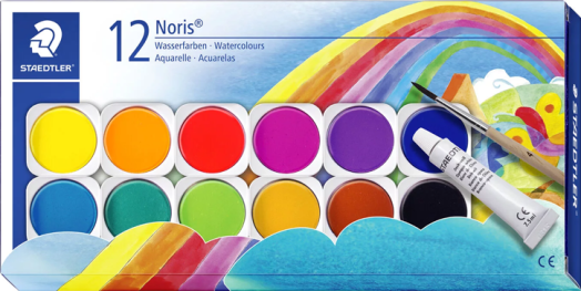 Акварелни боички Staedtler, 12 цвята