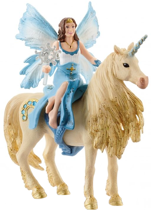 Фигурка Schleich: Ейела на златен еднорог