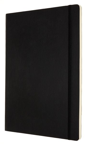 Черен тефтер Moleskine Classic Black в размер A4 с меки корици и листа на точки