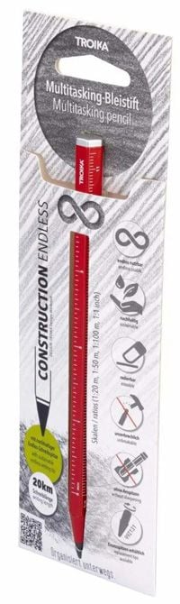 Молив Troika Construction Endless, червен