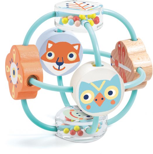 Дървена дрънкалка Djeco - Baby Bali