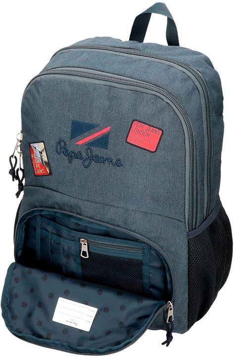 Ученическа раница Pepe Jeans Kay с две отделения и заоблен преден джоб