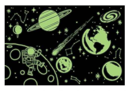 Детски светещ пъзел Mudpuppy: Космос, 100 части