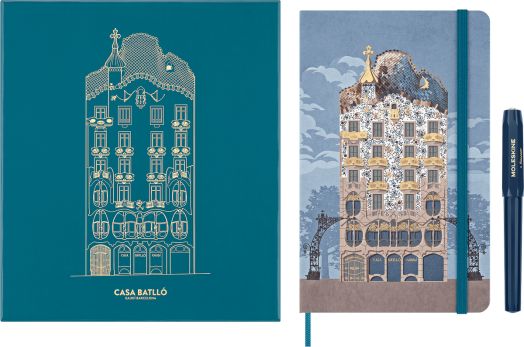 Комплект тефтер и ролер Moleskine Casa Batlló