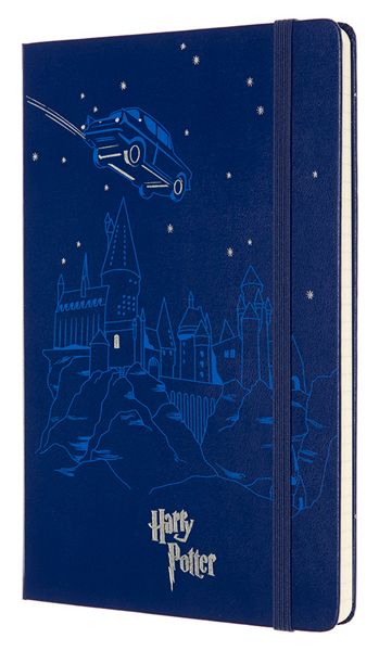 Класически тефтер Moleskine Limited Editions Harry Potter Flying Car с твърди корици и линирани страници