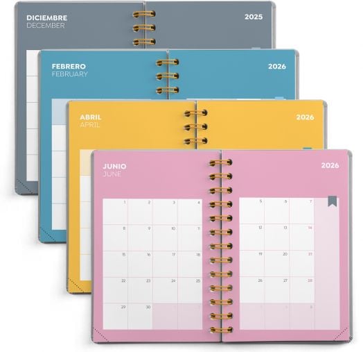 Седмичен тефтер - органайзер Miquelrius Currants от септември 2025 до август 2026 г.