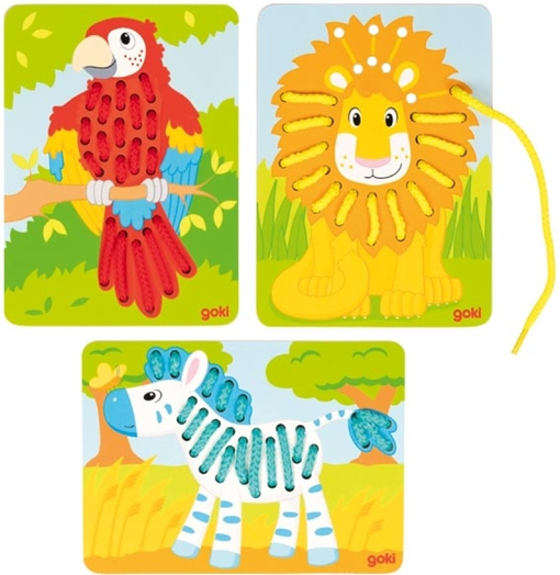 Игра за шиене Goki - Папагал, лъв и зебра