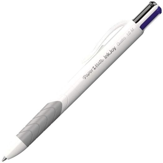 Четирицветна химикалка Paper Mate Inkjoy Quatro, бяло тяло