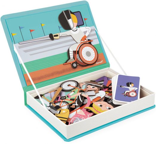 Детска магнитна книга Janod - Спортове