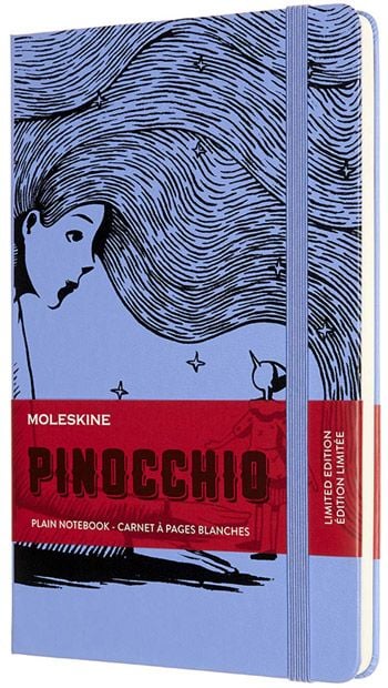 Класически тефтер Moleskine Pinocchio The Fairy с твърди корици и нелинирани страници