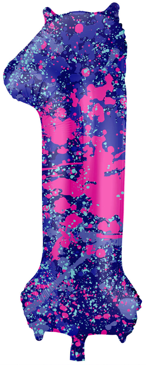 Фолиев балон Folat - Цифра 1, лилав, 86 см.