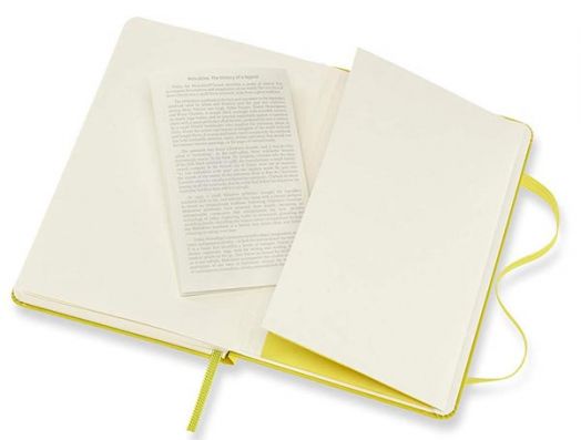 Джобен цинково-жълт тефтер Moleskine с твърди корици и нелинирани страници