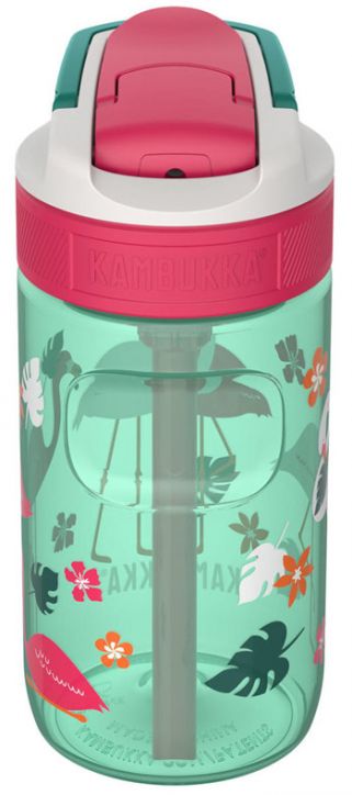 Детска бутилка за вода от тритан Kambukka Lagoon Pink Flamingo, 0.400 л.