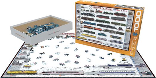 Пъзел Eurographics - История на влаковете, 1000 части