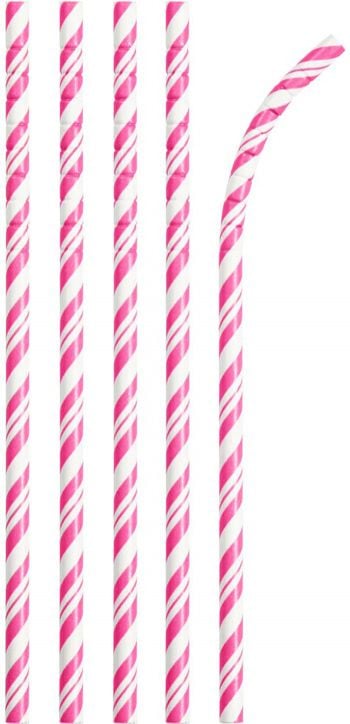 Сламки Creative Party - Розови, 24 бр.