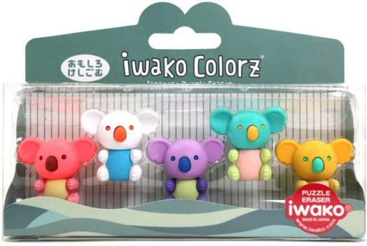 Комплект гумички Iwako ColorZ - Коали