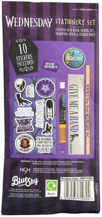 Канцеларски сет Blue Sky - Wednesday, 6 части