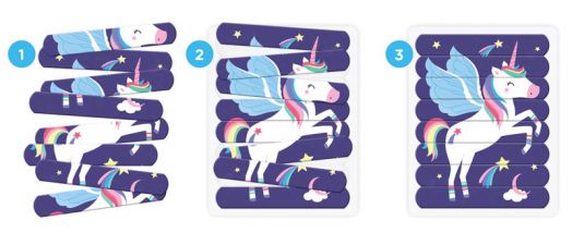 Пъзел Mudpuppy Sticks - Еднорози, 24 части