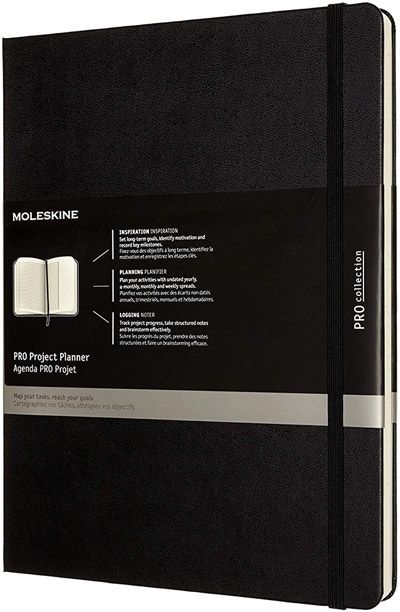 Тефтер Moleskine Pro Project Planner XL с твърди корици