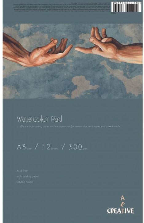 Скицник Creative Art Watercolor Pad A3, 12 листа