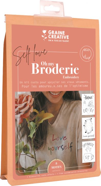 Комплект за бродиране на дрехи Graine Creative - Self Love