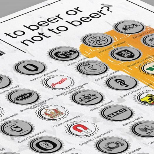 Скреч постер ШантавоЕ: 89 европейски бири