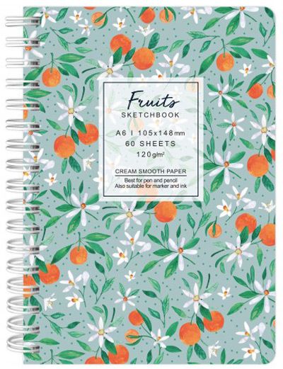 Скицник Drasca Fruits: Мандарини, A6 60 листа